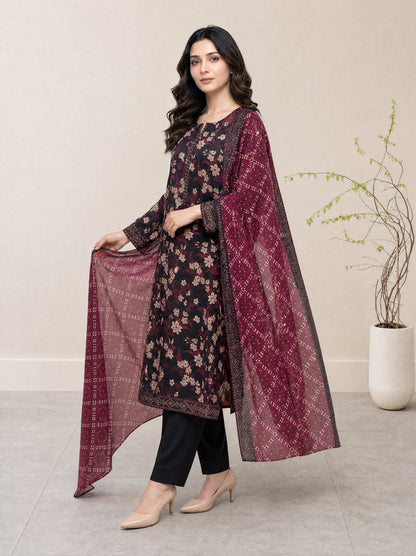Melian 3Pcs Unstitched Printed Lawn [D-5130]