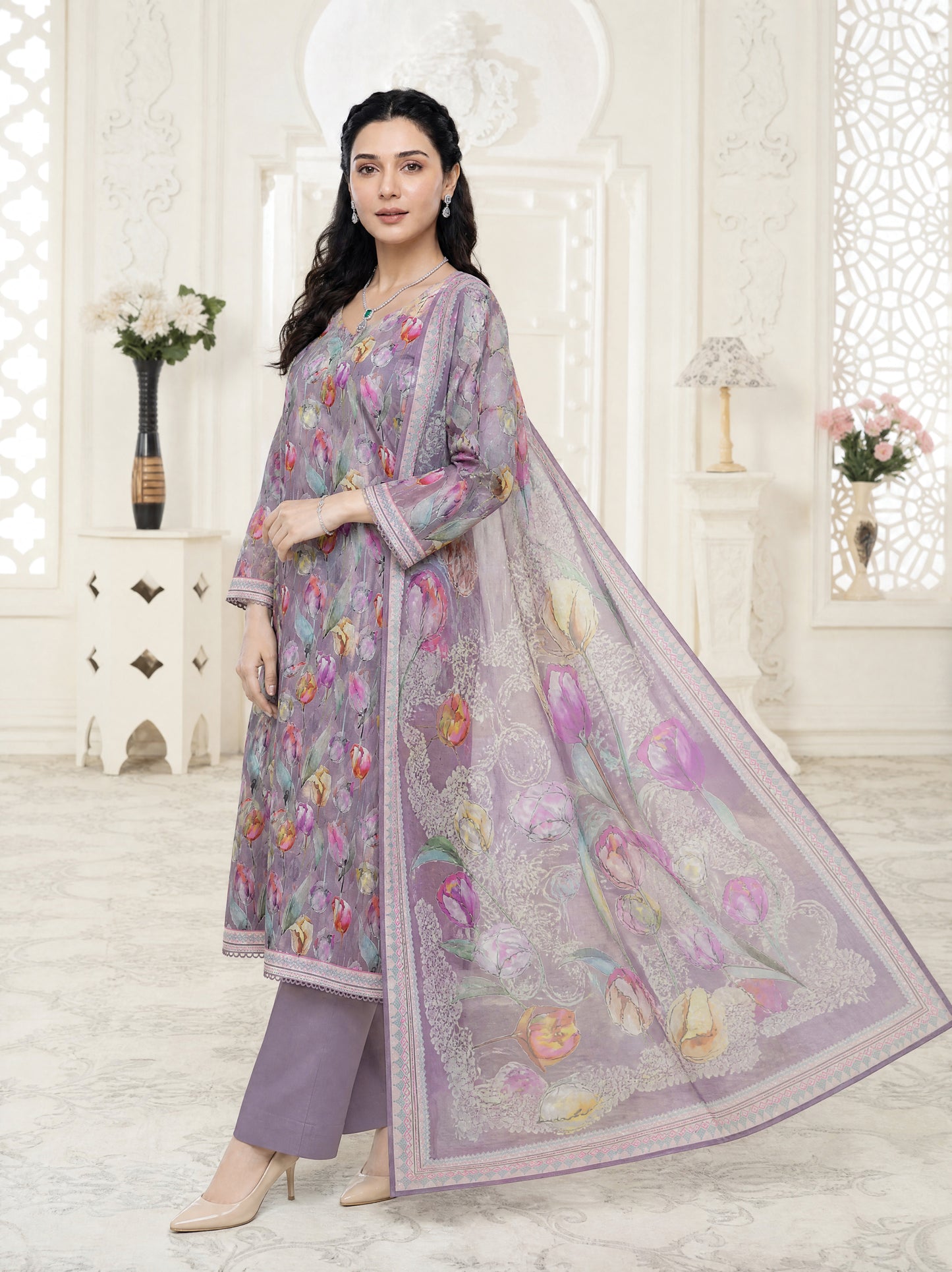 Liam 3pcs Un-Stitched Digital Printed Lawn [D-5131]
