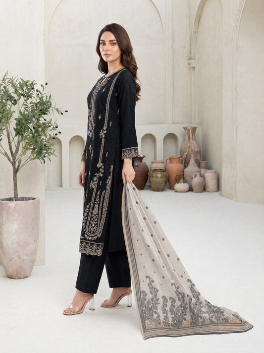 MAHNEER 3pcs Un-Stitched Emb Lawn [D-5232]