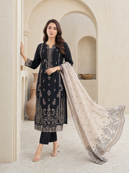 MAHNEER 3pcs Un-Stitched Emb Lawn [D-5232]