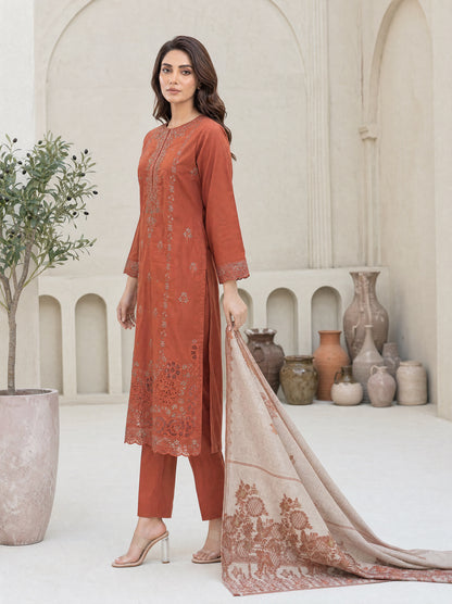 MAHNEER 3pcs Un-Stitched Emb Lawn [D-5235]