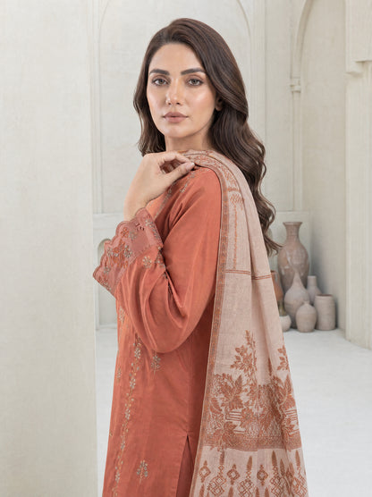 MAHNEER 3pcs Un-Stitched Emb Lawn [D-5235]