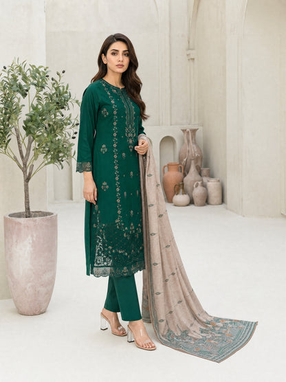 MAHNEER 3pcs Un-Stitched Emb Lawn [D-5236]