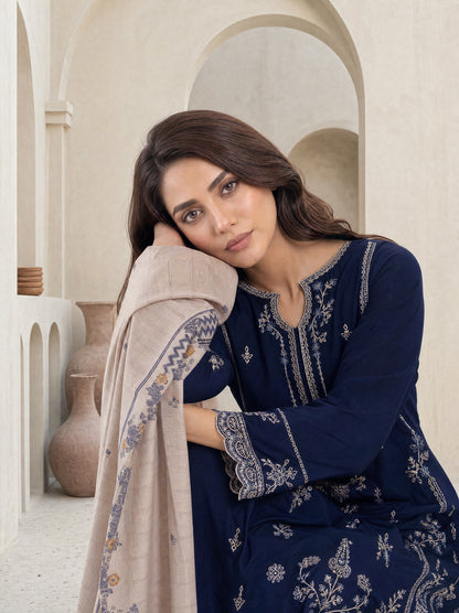 MAHNEER 3pcs Un-Stitched Emb Lawn [D-5237]
