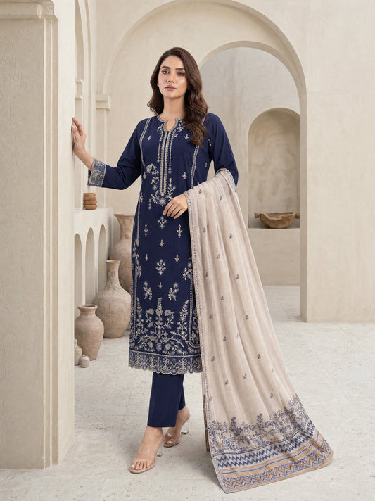 MAHNEER 3pcs Un-Stitched Emb Lawn [D-5237]