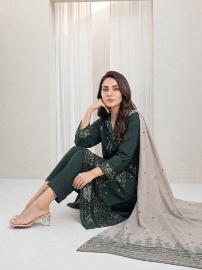 MAHNEER 3pcs Un-Stitched Emb Lawn [D-5238]