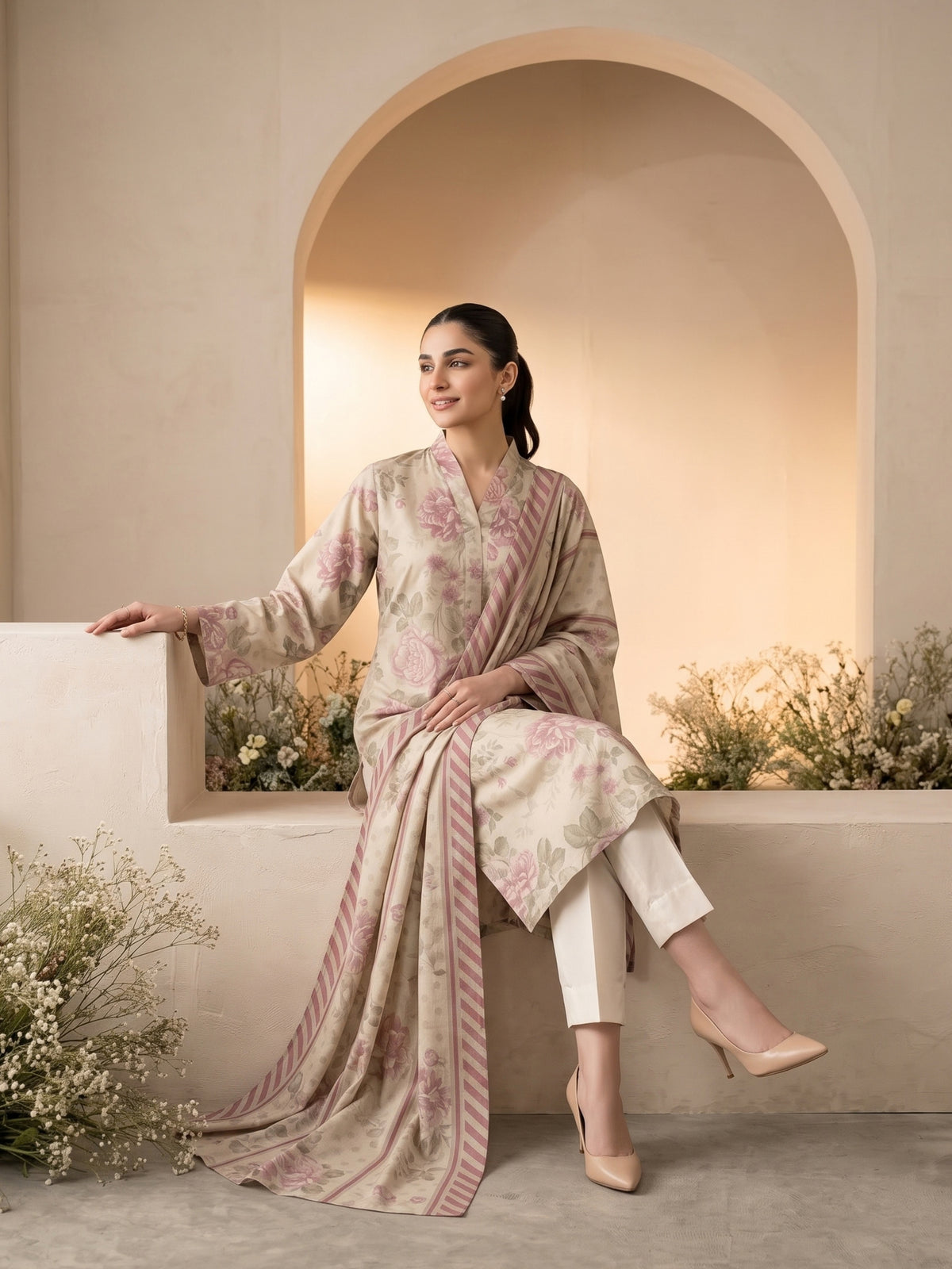 ZEBA 3pcs Un-Stitched Printed Staple [D-6654]