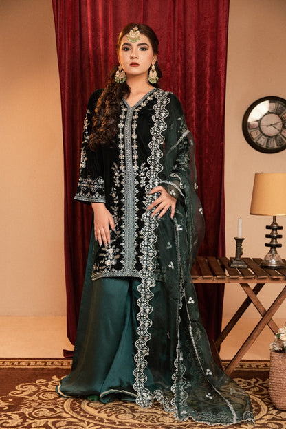 TK-078 - Luxury Hand Work Velvet 3-pcs