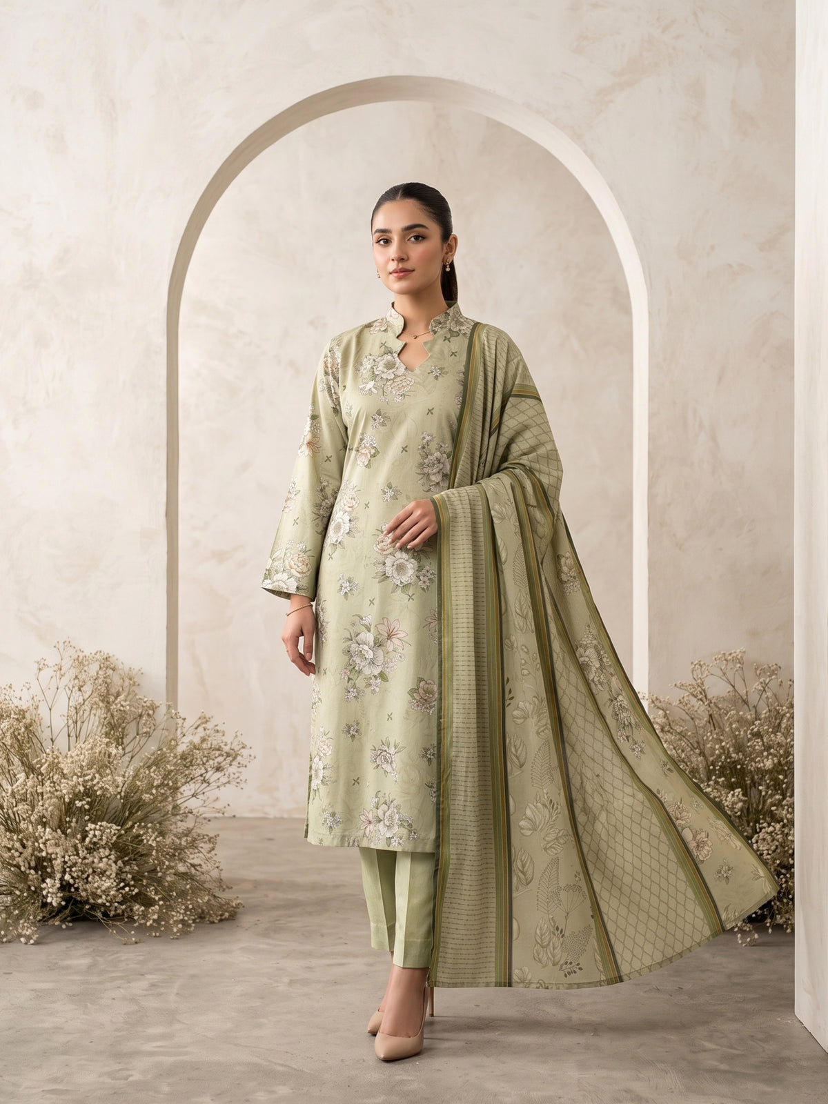 ZEBA 3pcs Un-Stitched Printed Staple [D-6656]
