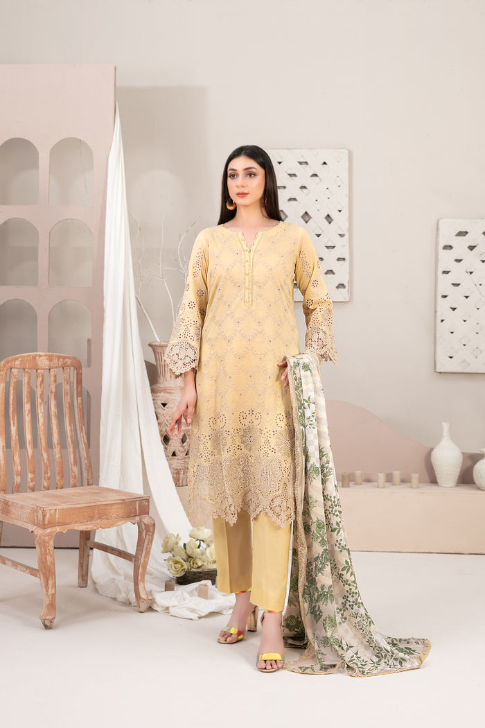 Mehri Vol-2 3Pcs Stitched Emb Lawn [D-3073]