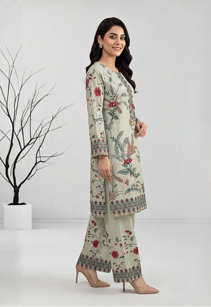 Aura 2pcs Stitched Emb Printed Swiss [D-4327]