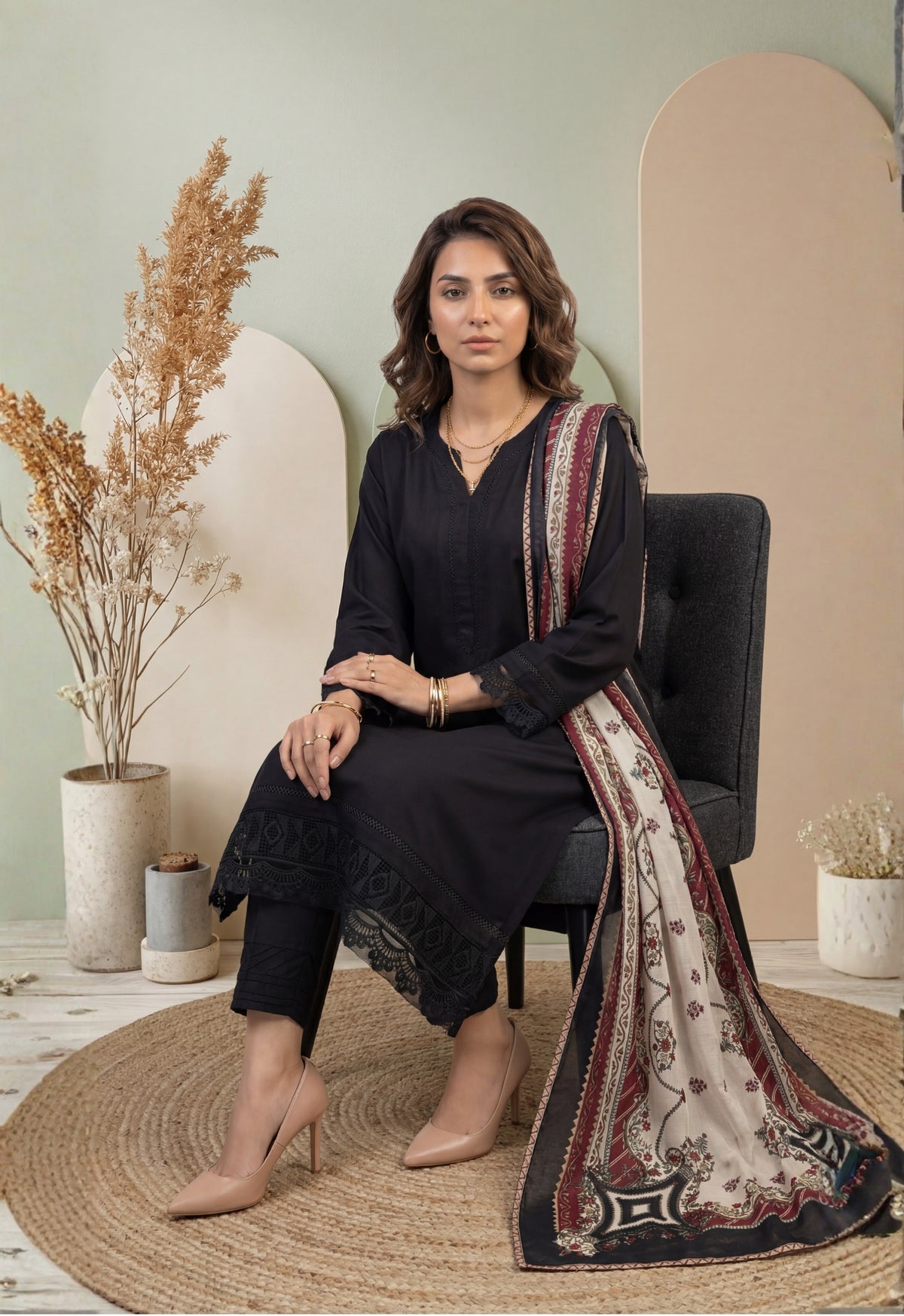 USHNA V1 3pcs Stitched Staple [D-5781]