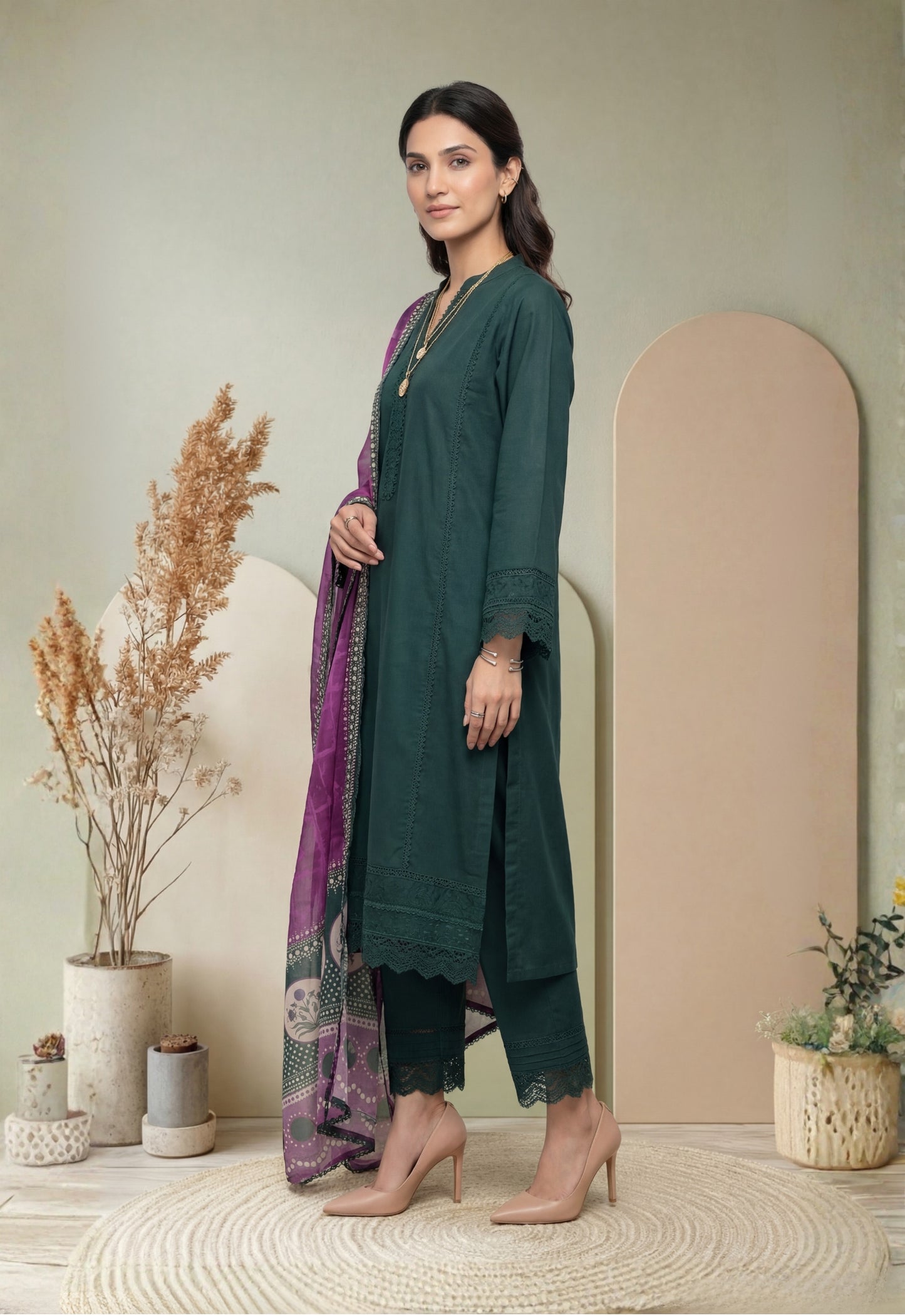 USHNA V1 3pcs Stitched Staple [D-5782]