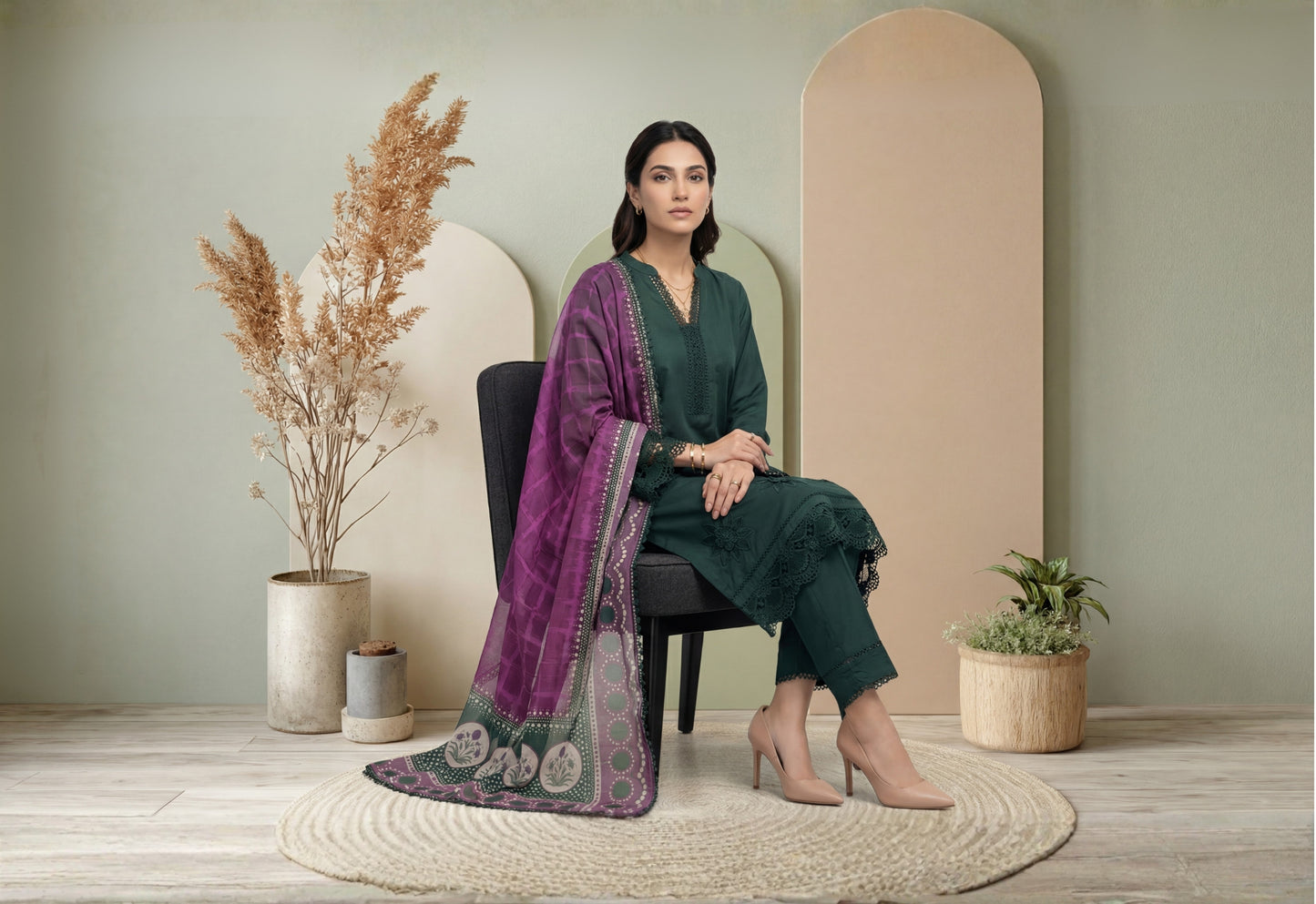 USHNA V1 3pcs Stitched Staple [D-5782]