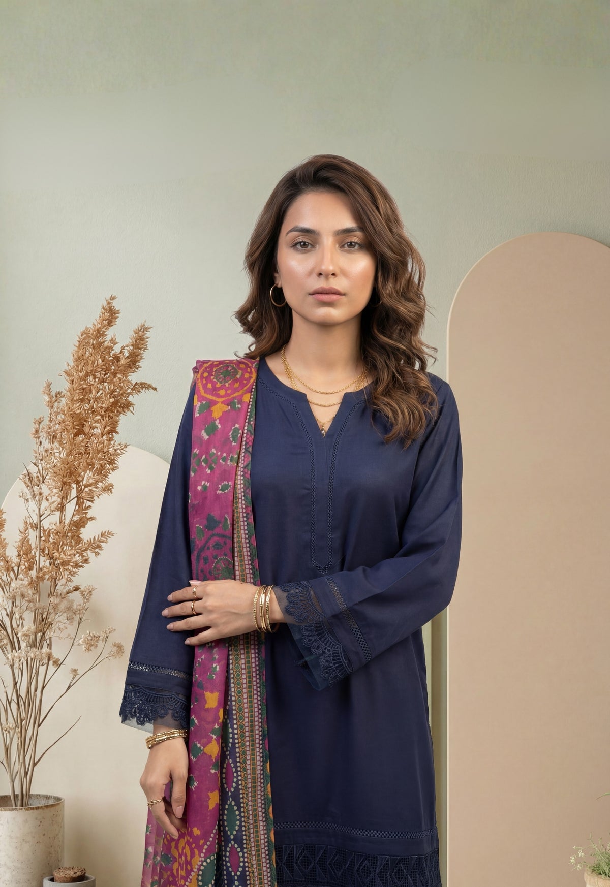 USHNA V1 3pcs Stitched Staple [D-5783]
