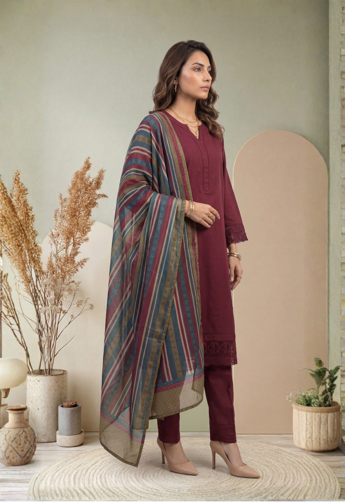 USHNA V2 3pcs Stitched Staple [D-5784]