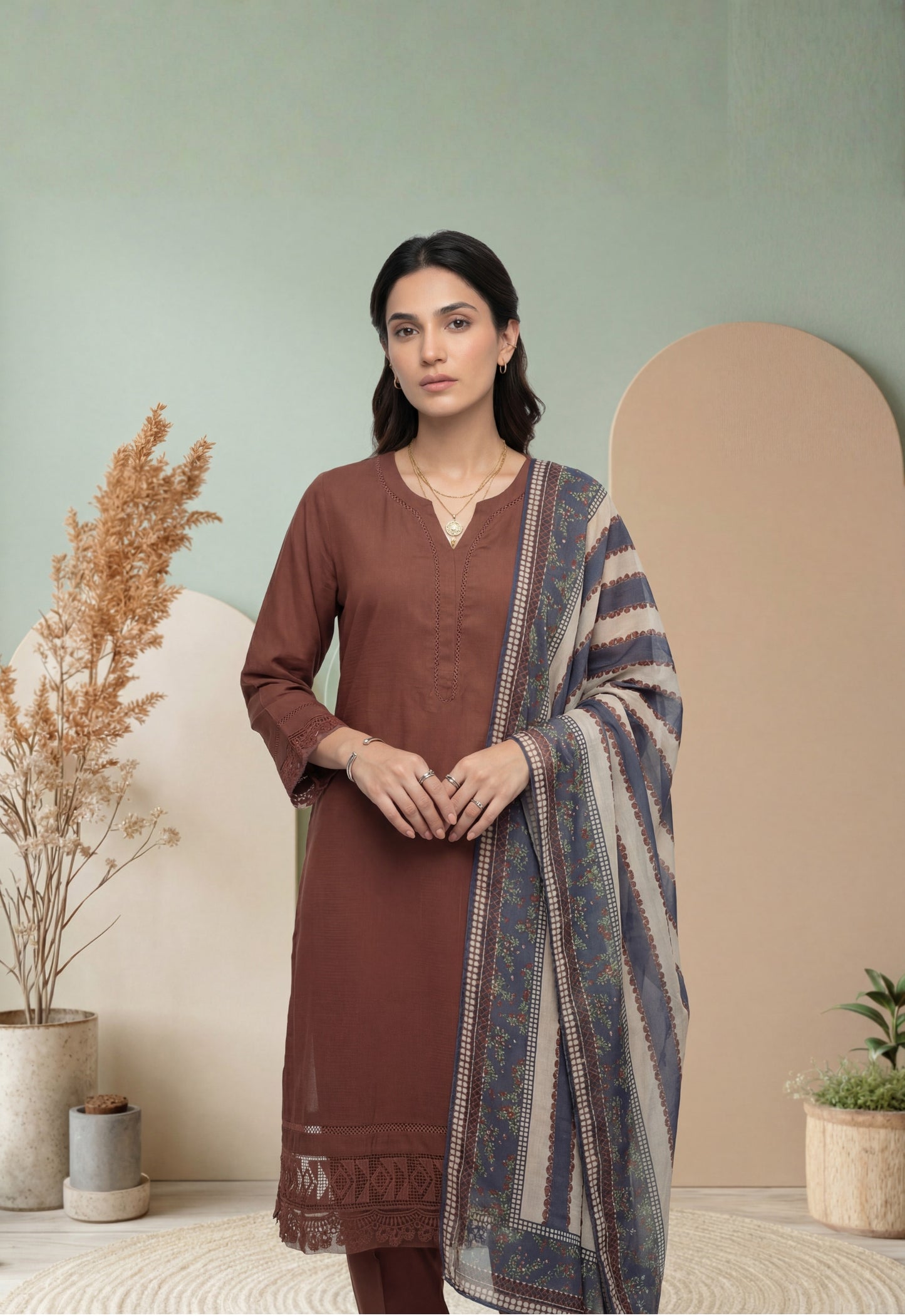 USHNA V2 3pcs Stitched Staple [D-5787]