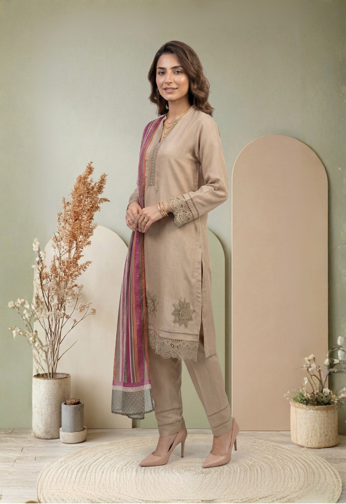 USHNA V2 3pcs Stitched Staple [D-5790]