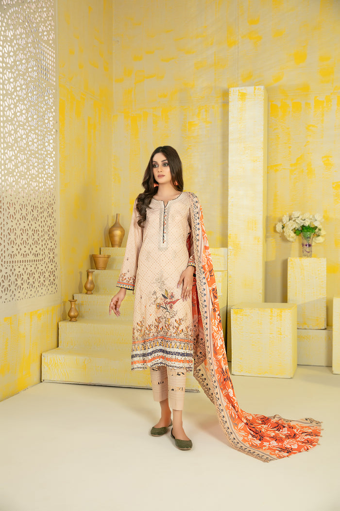 D-8796 SAMARA Un-Stitched Emb Printed Lawn [D-8802]