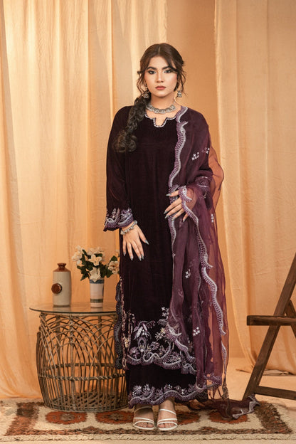 TK-080 - Luxury Hand Work Velvet 3-pcs