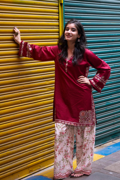 RANG 2pcs Stitched Emb Cotton [D-4443]