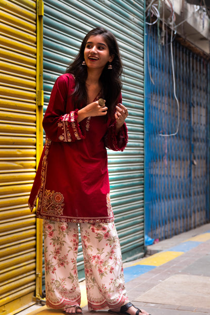 RANG 2pcs Stitched Emb Cotton [D-4443]
