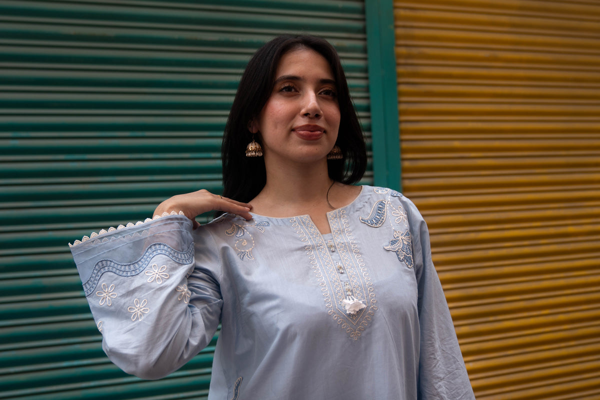 RANG 2pcs Stitched Emb Cotton [D-4447]