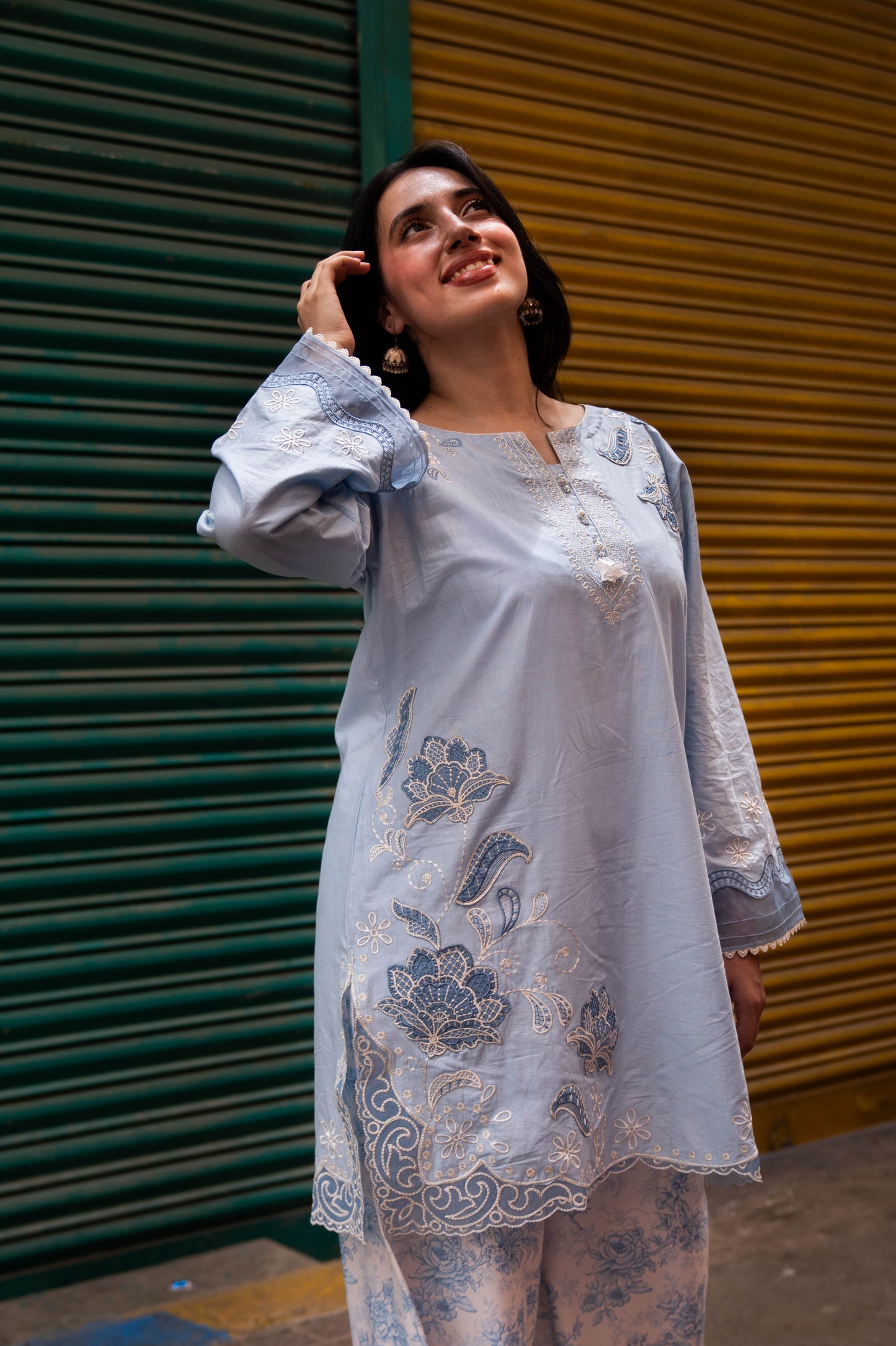 RANG 2pcs Stitched Emb Cotton [D-4447]