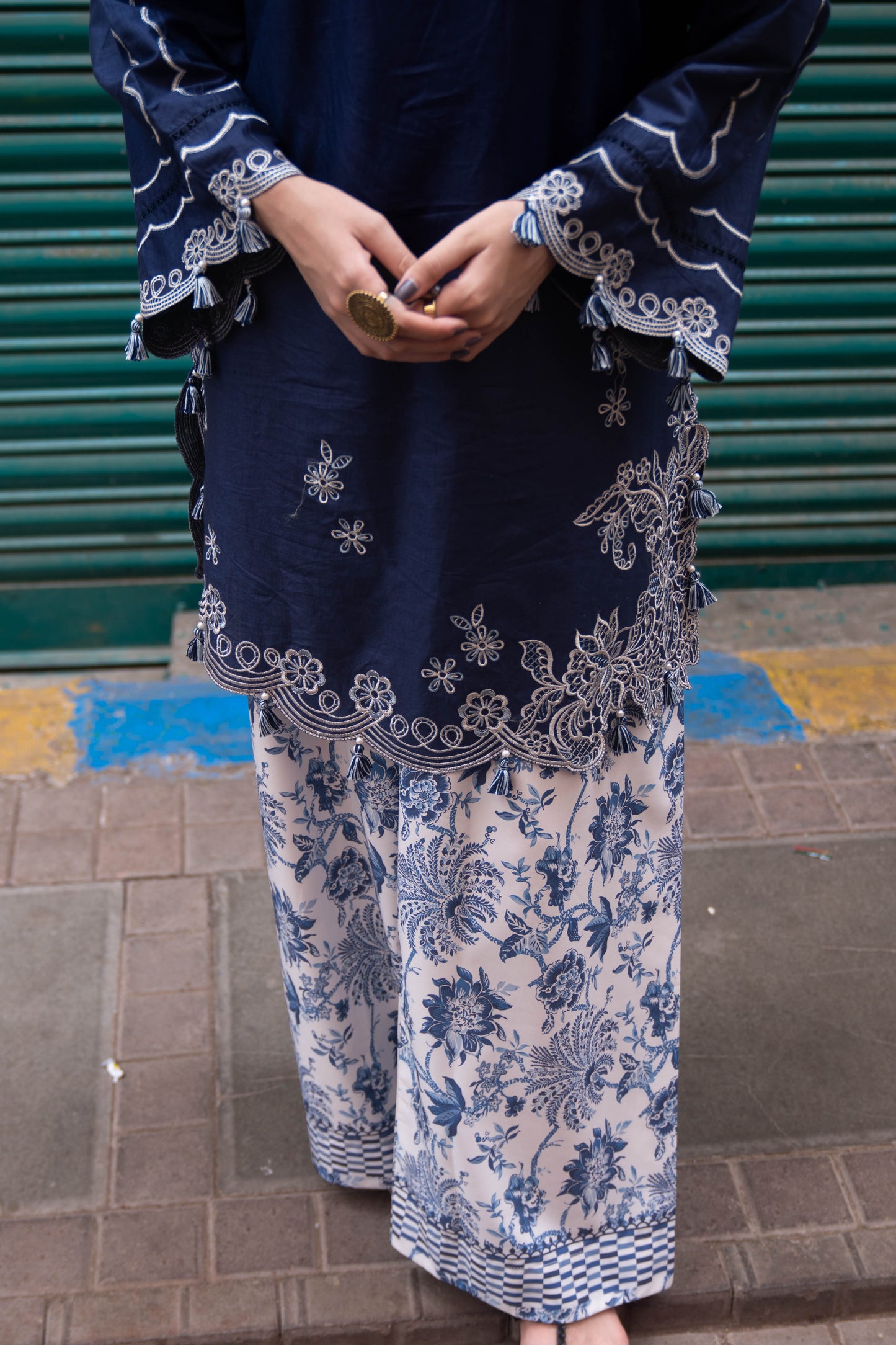 RANG 2pcs Stitched Emb Cotton [D-4444]