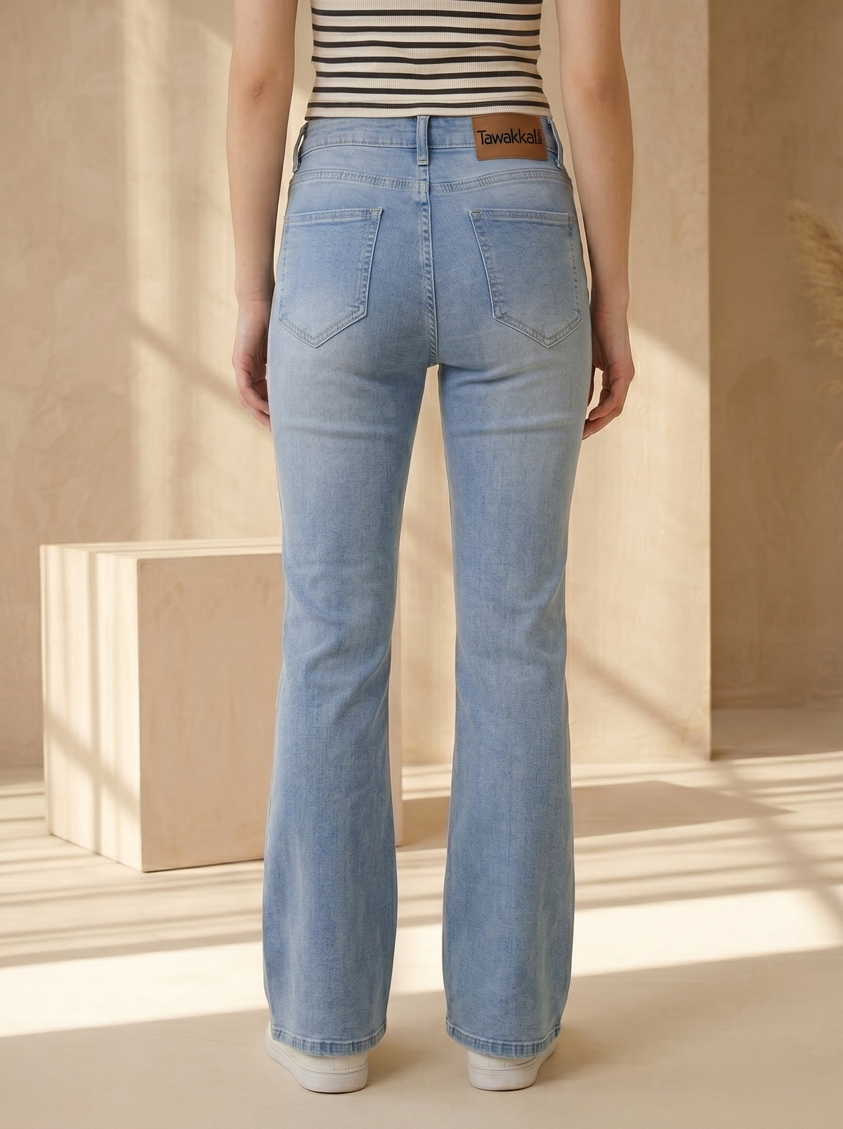 Bell Bottom Light Blue Jeans D-002