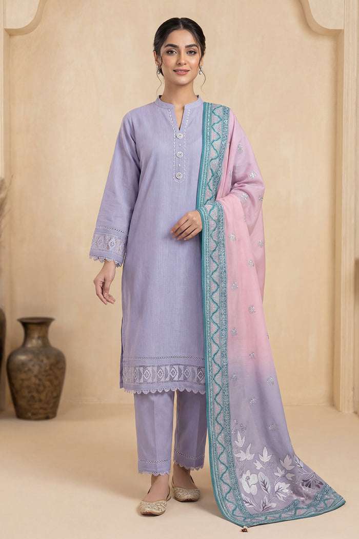 Nayyab 3pcs Stitched Ayudia Solid [D-5305]