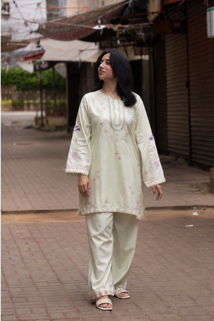 ANDAAZ 2pcs Stitched Emb Cotton [D-4943]