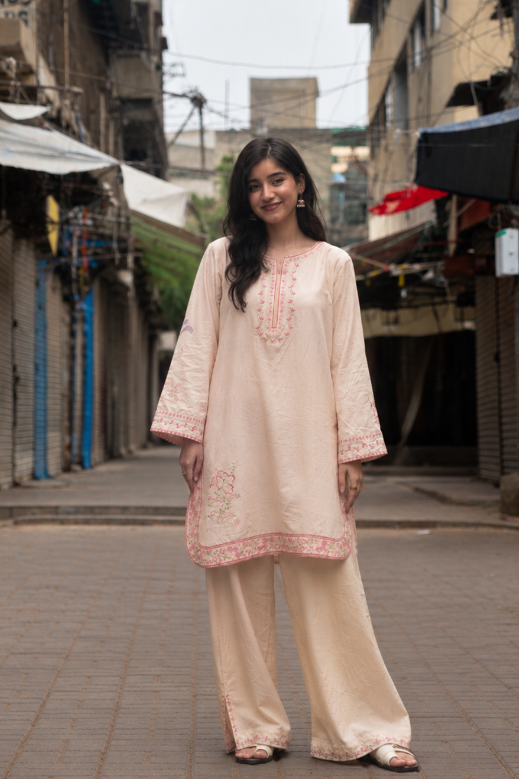 ANDAAZ 2pcs Stitched Emb Cotton [D-4944]