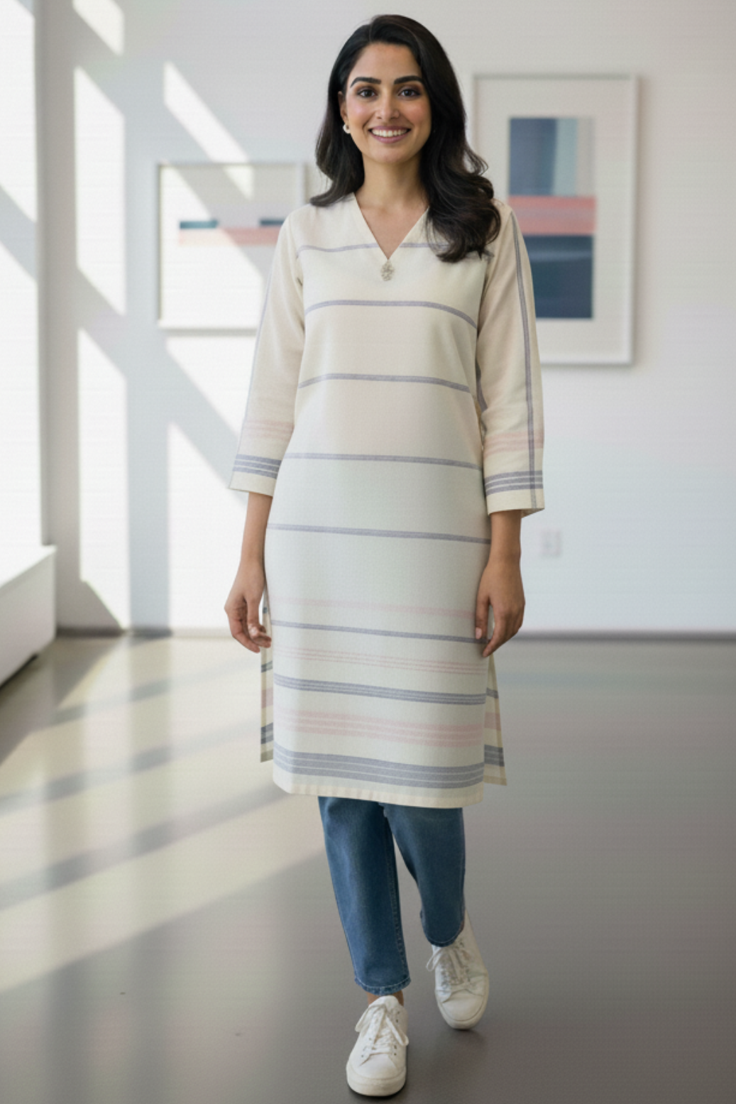 D- 1123 - Rangoli Kurti