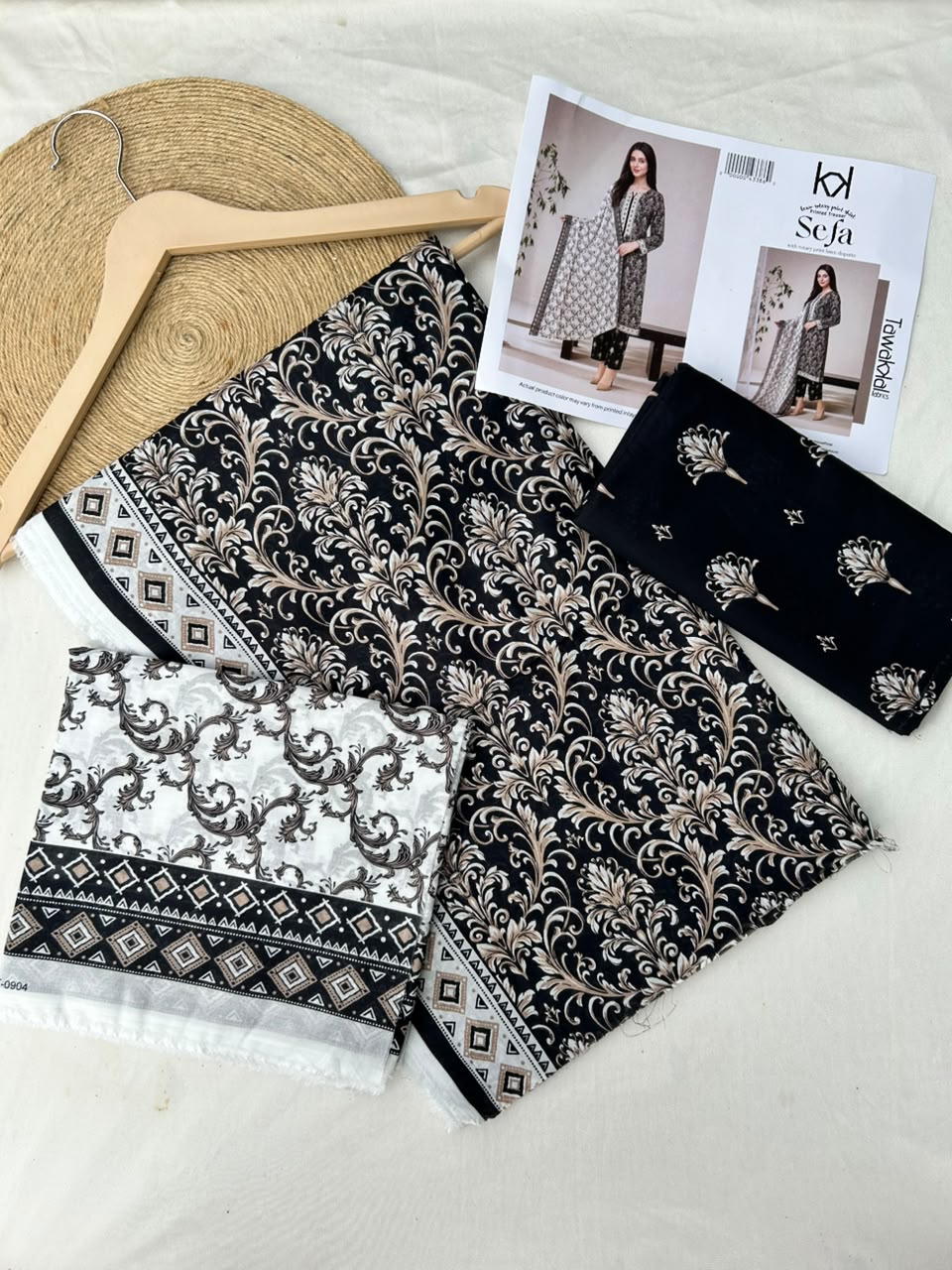 Sefa 3pcs Un-Stitched Printed Lawn [D-4138]