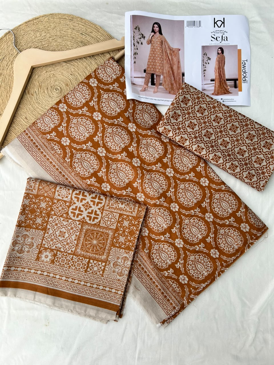 Sefa 3pcs Un-Stitched Printed Lawn [D-4140]