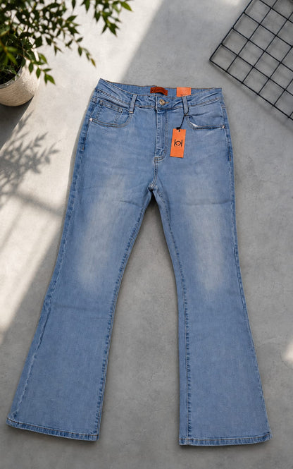 Bell Bottom Light Blue Jeans D-002