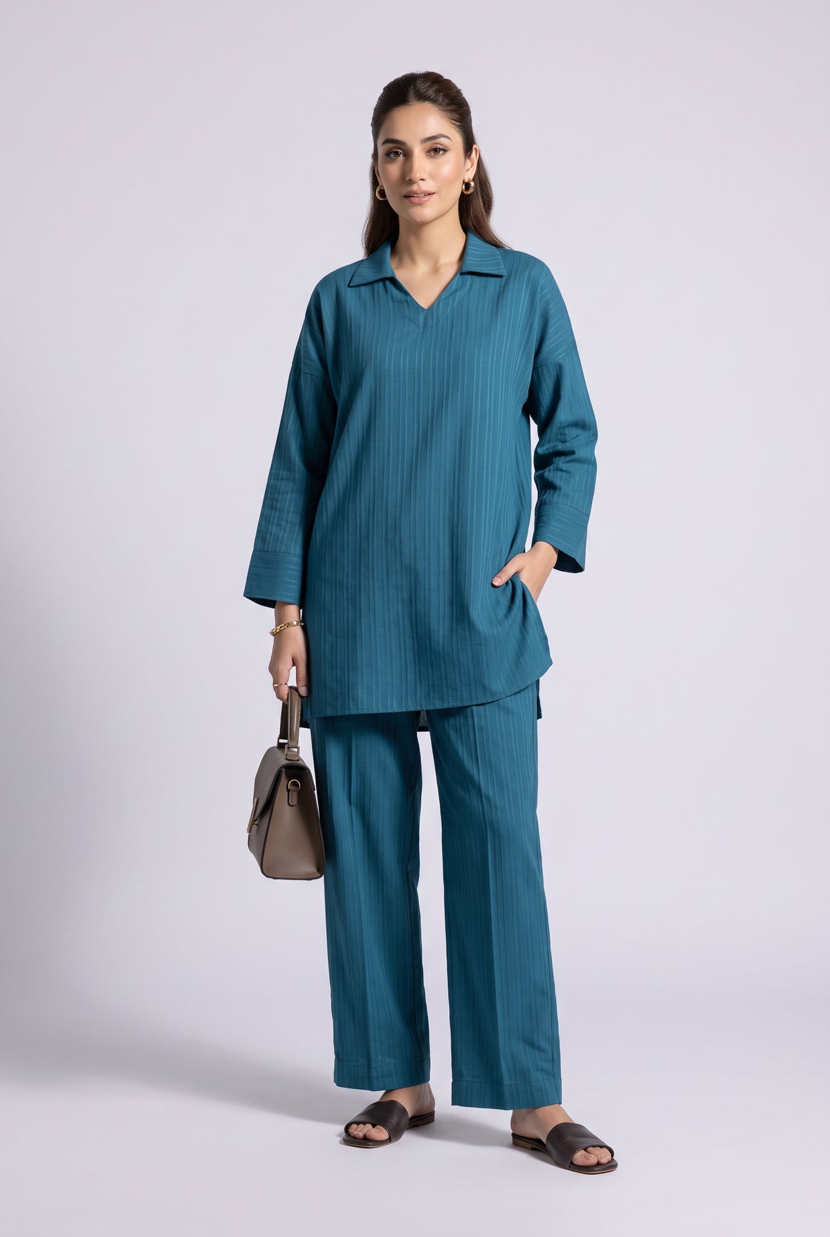 Co-Ord Set Dori Line Cotton TW-2PC005