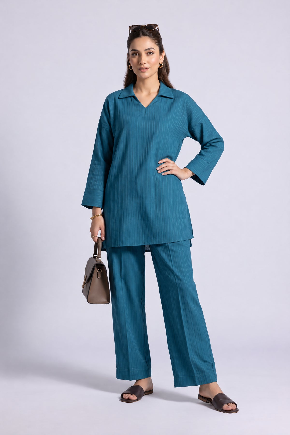 Co-Ord Set Dori Line Cotton TW-2PC005