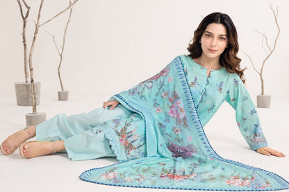 NAAZ 3pcs Un-Stitched Printed Lawn [D-4926]
