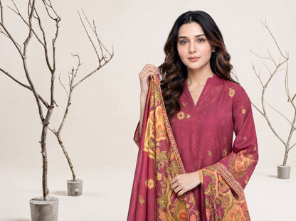 NAAZ 3pcs Un-Stitched Printed Lawn [D-4924]