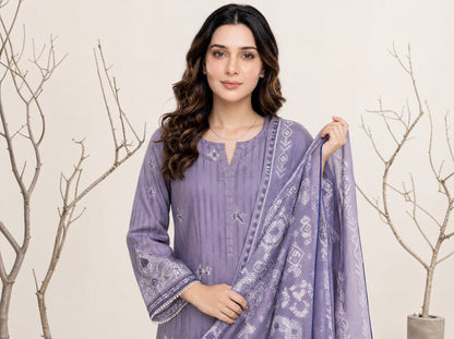 NAAZ 3pcs Un-Stitched Printed Lawn [D-4923]