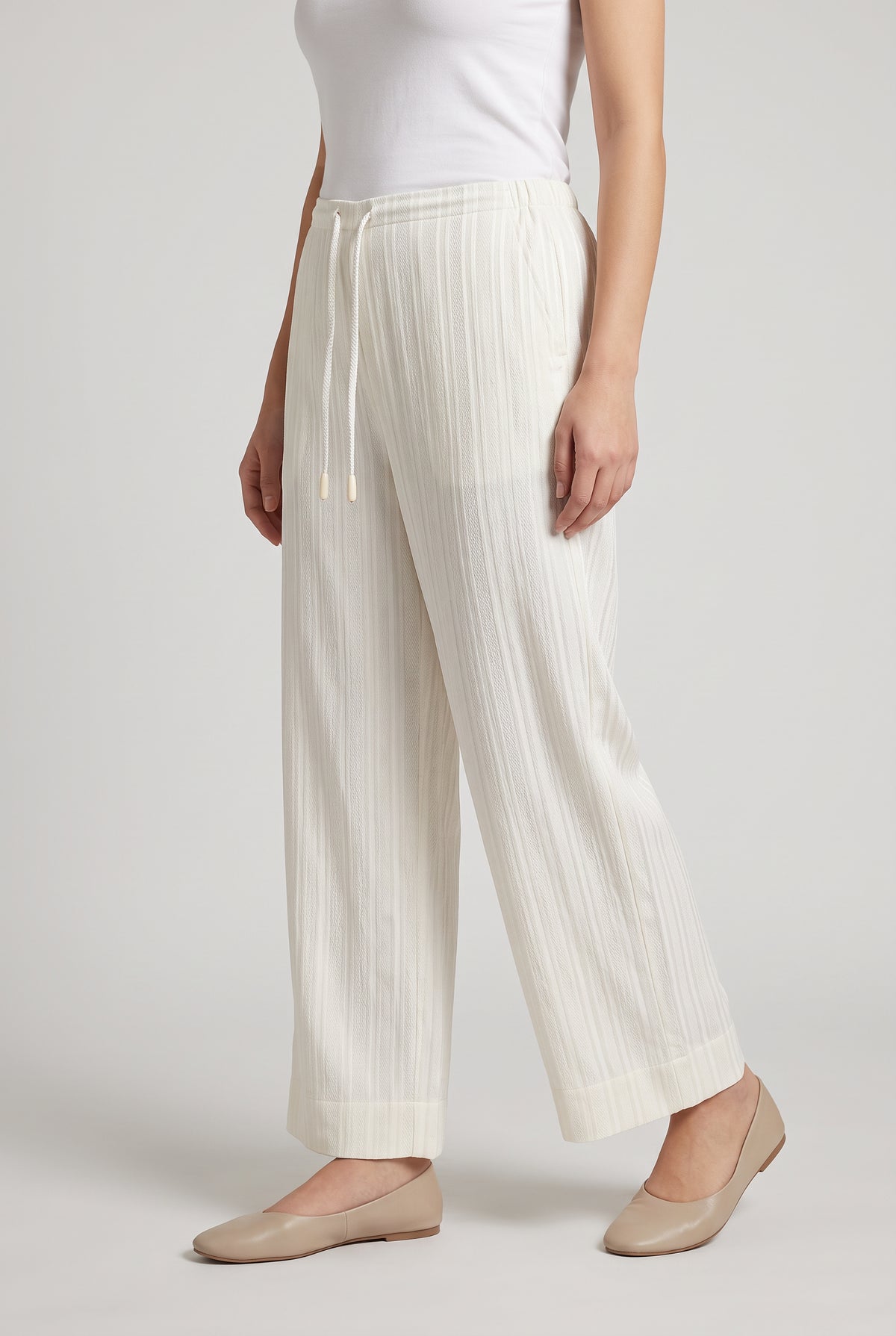 Double Stripe Wide Leg Trouser